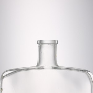 Flat Shape Glass Bottle For Liquor