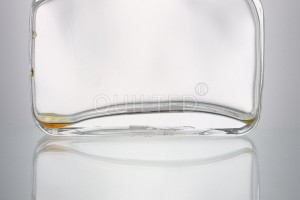 500ml flat shape clear liquor glass whisky bottle