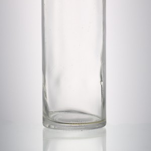 Empty 1000 ml liquor glass bottle with cork