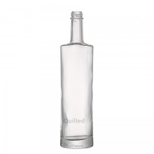 750 ml flat shoulder liuqor glass brandy bottle