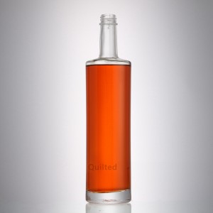 750 ml flat shoulder liuqor glass brandy bottle