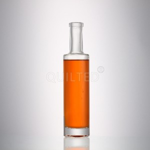 Design 200 ml round liquor glass vodak bottle with lid