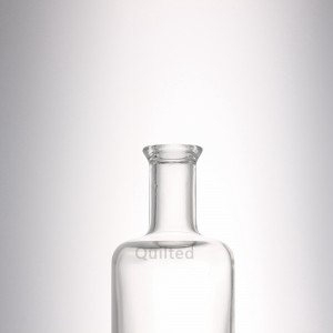 Design 375 ml clear liquor glass gin bottle with cork
