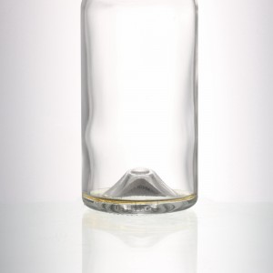 Design 375 ml clear liquor glass gin bottle with cork
