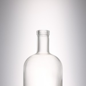 Empty 1000 ml round shape liquor wine bottle