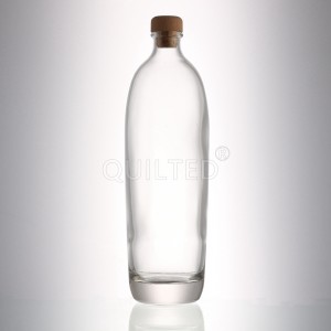 Design 500 ml clear liquor glass brandy bottle