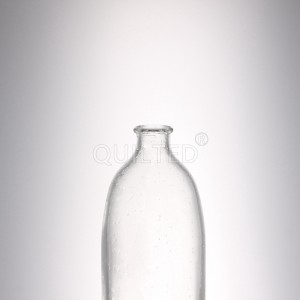 Design 500 ml clear liquor glass brandy bottle