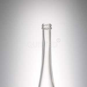 Design 375 ml long neck liquor amber glass bottle