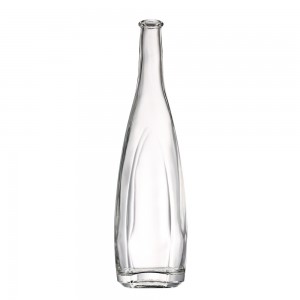 1000 ml flat round long neck liquor glass whisky bottle – QLT