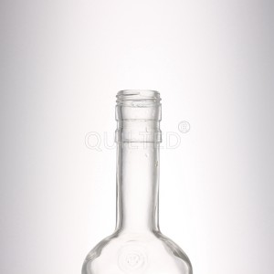 Clear 200 ml long neck liquor glass vodka bottle