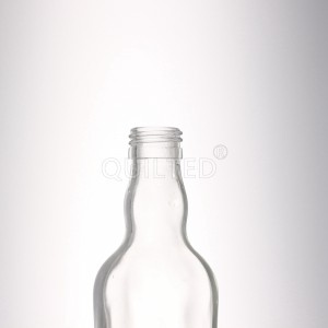 Small capacity 200 ml clear liquor glass gin bottle with screw