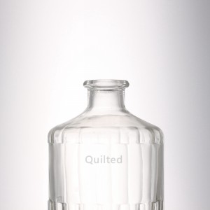 500 ml colorful clear glass liquor bottle with cover