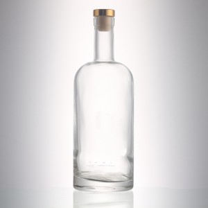 custom 700 ml round shape liquor bottle