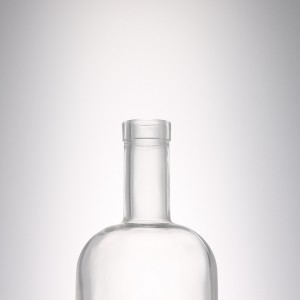 custom 700 ml round shape liquor bottle