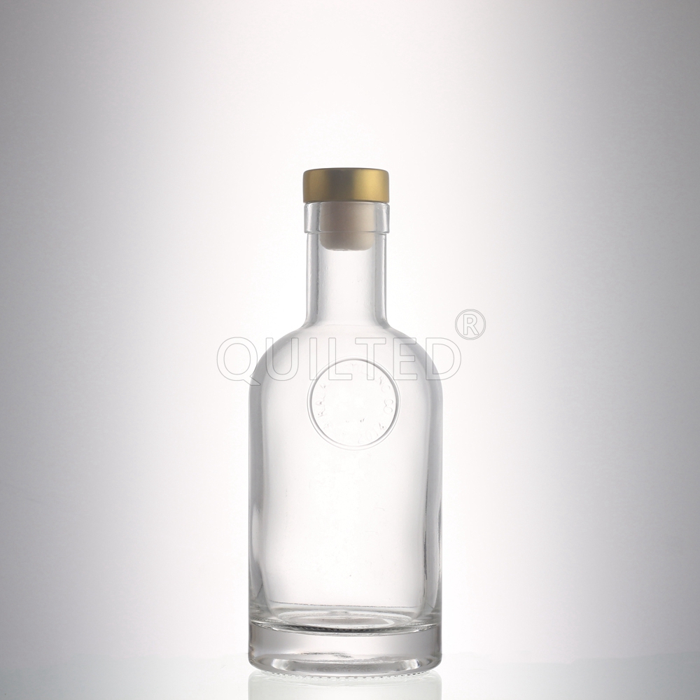round liquor bottle