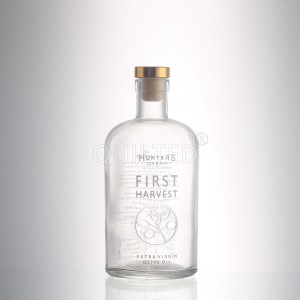 Customized 500 ml round liquor glass vodka bottle