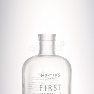 Customized 500 ml round liquor glass vodka bottle