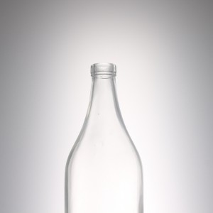 1000 ml liquor clear glass bottle with cork