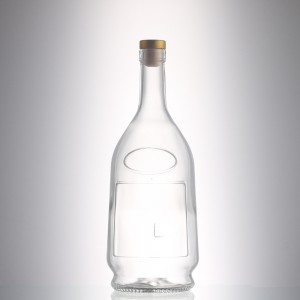 1000 ml Design Liquor Glass Logo Bottle