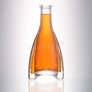 Small 250 ml special shape liquor glass gin bottle