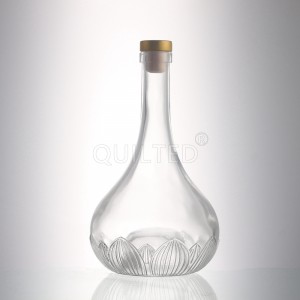 500 ml unique shape liquor glass whsiky bottle