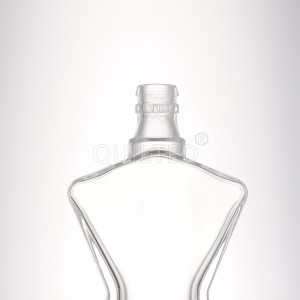 250 ml Pentagram shape clear liquor glass vodka bottle