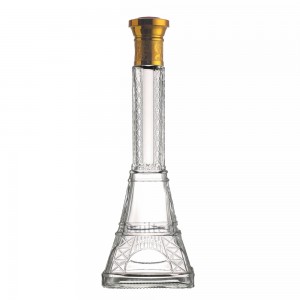 Fashion shape liquor glass tequila bottle with cover