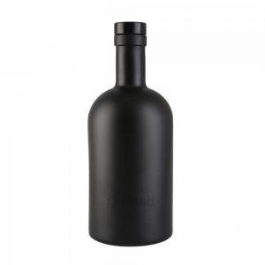 375 ml black color liquor wine glass bottle