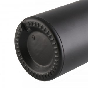 750 ml matte black liquor glass bottle with cork