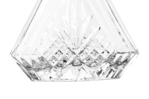 Custom 700 ml flat whisky glass bottle with lid