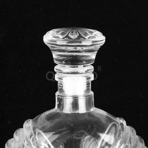 700 ml flat clear liquor glass brandy bottle