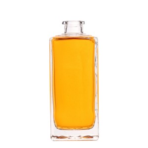 500ml Clear Liquor Square Shape Glass Bottles