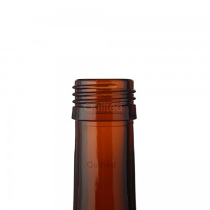 250 ml brown color liquor glass wine bottle with screw