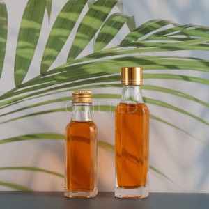 MIni 120 ml Bud shape clear liquor glass vodka bottle