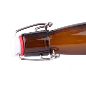 Glass Beer Bottle with Easy Wire Swing Cap
