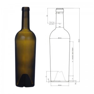 W-26  bottle red wine