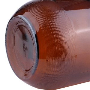 4L Groeler Beer Wine Amber Glass Bottles with Black Phenolic Lid