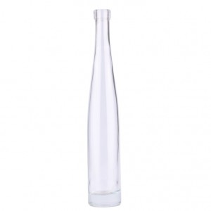 custom clear liquor 500 ml glass bottle with cork