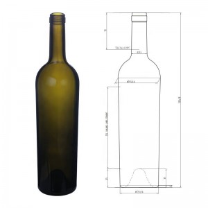 W-42 Glass Wine Bottle